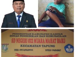 Anak SD Putus Sekolah Diduga Akibat Kebijakan Kepala Sekolah, Diskdikpora Kampar di Minta Turun Tangan 