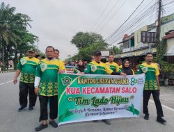 Tim Lado Hijau KUA Salo Tebar Semangat Kerukunan di Gerak Santai HAB ke-80 Kemenag Kampar