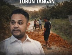 Jalan Desa Rusak Bertahun-tahun, Ketua Elang 3 Hambalang Riau Perbriyan Winaldi Turun Langsung