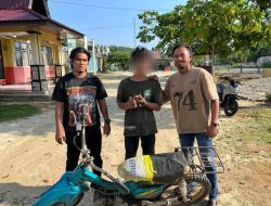 Pemuda Asal Tambusai Diamankan Tim Devil Kodim/0313, Diduga Pelaku Curanmor di Rumbio Jaya