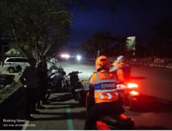 Personil Dishub Melaksanakan Patroli di Waktu Subuh Bulan Puasa, Ketertiban Lalu Lintas di Rasakan Warga