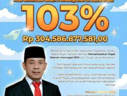 Bapenda Kampar Ucapkan Terima Kasih kepada Wajib Pajak, Realisasi Pajak Daerah Capai 103 Persen