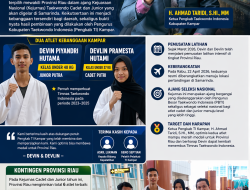 H. Ahmad Taridi Pimpin Pengkab TI Kampar, Dua Atlet Wakili Riau di Kejurnas Cadet dan Junior di Samarinda