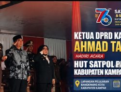Ketua DPRD Kampar Ahmad Taridi Hadiri Upacara HUT Satpol PP ke-76 Kabupaten Kampar