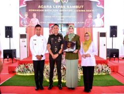 Bupati dan Wabup Kampar Hadiri Acara Pisah Sambut Danyonif 132/BS Acara Berakhir Sukses