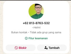 Beredar Akun WA Abal-abal Mengatas namakan Kadis Helmi, Plt Kadis Dikpora Kampar Ingatkan Waspada Penipuan