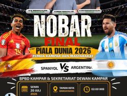 Kembali Lagi! Pemkab Kampar Gelar Nobar Final Piala Dunia 2026, Argentina vs Spanyol, Siap-siap Penonton Bakal Pecah di Taman Kota Bangkinang