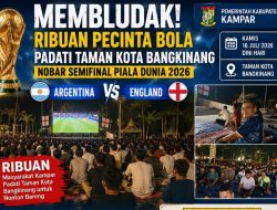 Pemkab Kampar Sukses Gelar Nonton Bareng Semifinal Piala Dunia FIFA 2026 di Taman Kota Bangkinang