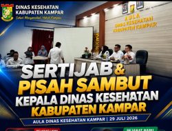 Resmi Pimpin Dinkes Kampar, dr. Zul Hendra Dasat Jalani Sertijab dan Pisah Sambut Bersama dr. Irmawan