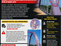 Tulang Jembatan WFC Kampar Berkurap, KPK di Minta Turun ke Kampar Usut Pihak Terlibat