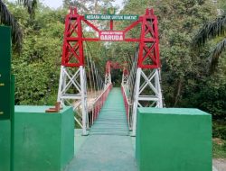 Jembatan Merah Putih Desa Bukit Melintang Rampung 100 Persen, Masyarakat Apresiasi Kodim 0313/KPR dan Pemda Kampar