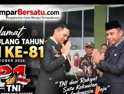 Bupati Kampar Hadir Dalam Upacara HUT Ke 81 TNI Tahun 2026, Ucapkan TNI Kuat Bersama Rakyat Indonesia Berdaulat Adil dan Makmur
